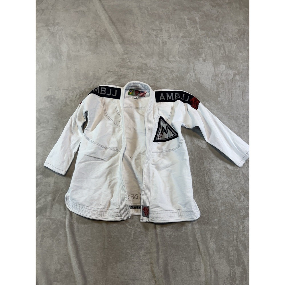 Alex Martins Brazilian Jiu Jitsu BJJ Gi Top Size A0 White Black AMBJJ MMA